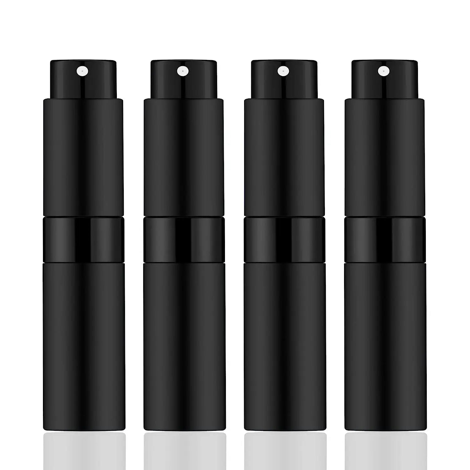 MUB 2023 Popular Frosted Black 10ml ABS Material  Mini Cologne Empty Travel Perfume Atomize Refillable Bottle for Traveling