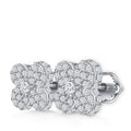 Hiphop Trendy 925 Sterling Silver Gold Plated Flower Stud Earrings VVS Moissanite Fine Jewelry for Women Men Gift
