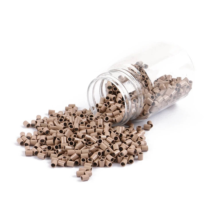 Xuchang Harmony 4000pcs 3.2x2.5x4mm Micro Rings Beads Straight Copper Tubes Beads I-Links Itip Hair Extensions Tools