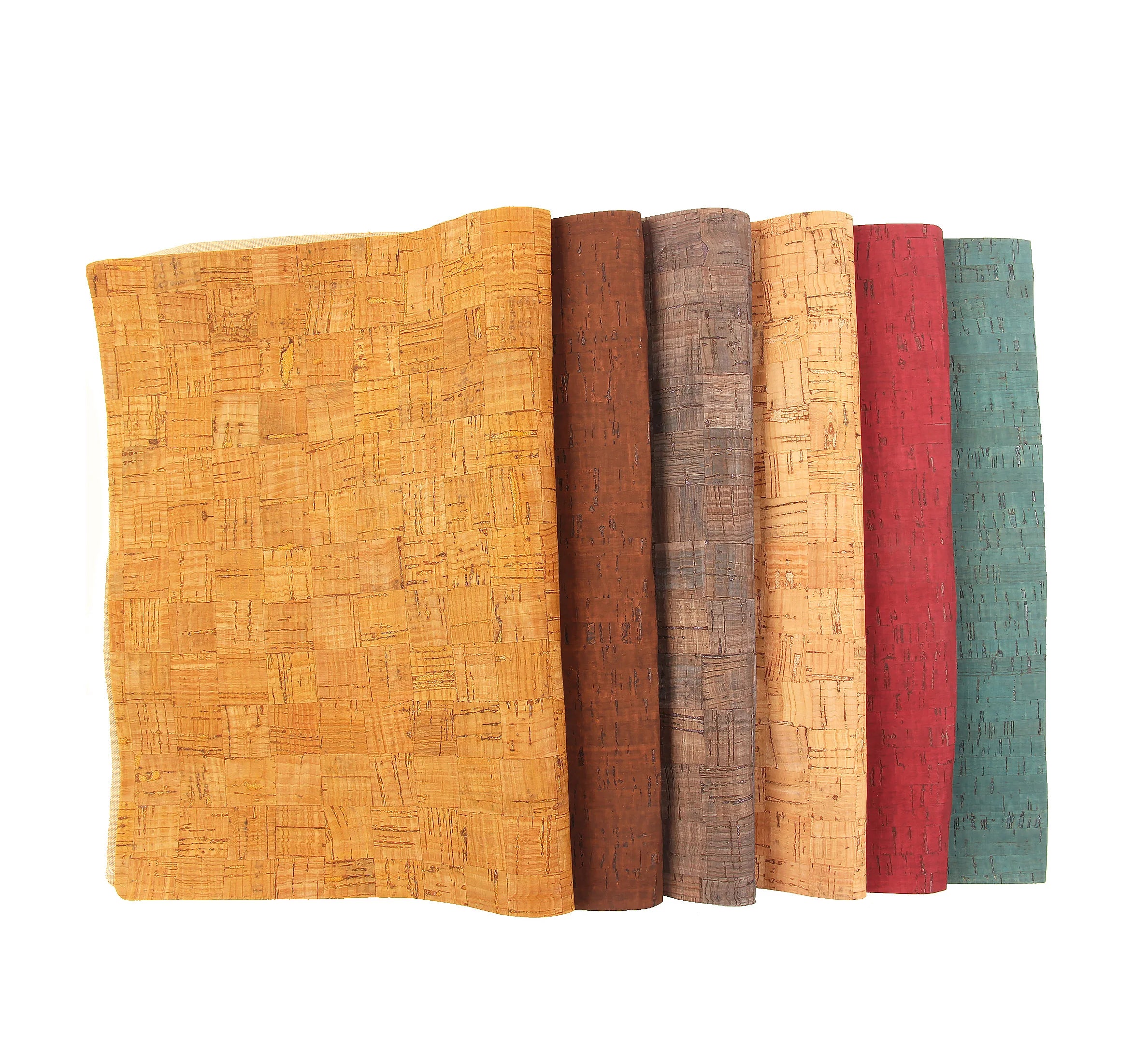 INFOCORK 45x30cm Cognac Cork Fabric & Leather Sheet Random Pieces for Belts Purses Wallets & Packaging Boxes