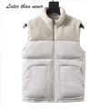 Men's Reversible Winter Vest Stand Collar Warm Waistcoat Zipper Sleeveless Bubble Puffer Jacket Windproof Masculino Gilet