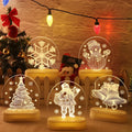 Modern 3D LED Night Lights for Christmas Holiday Decorative Table Decorations-Factory Wholesale