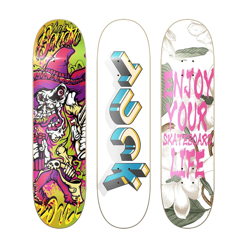 8.0 8.125 8.25 Skateboard Deck 7ply Canadian Maple with Graphic Printing