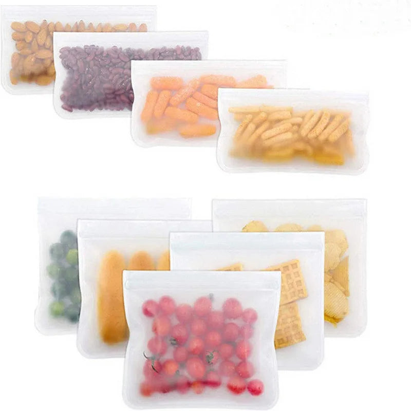 Custom Multi Functional Waterproof Reusable Ziplock  Bag Plastic Storage clear Ziplock Bag