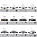 12 Constellation Bracelets Couple Bangle 8mm Onyx Agat Glass Stone Beads Pulsera Zodiac Cancer Virgo Stone Bracelet Jewelry