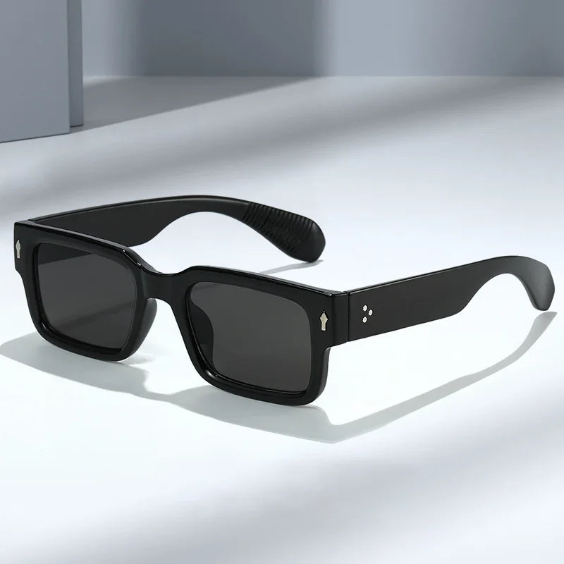 Hot Seller Square Frame Sunglasses Fashion Sunshade Rivet Sunglasses Women and Men Wholesale