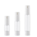 15ml 30ml 50ml Airless Pump Bottle White Plastic Vacuum Cosmetic Container Serum Packing Skincare Cream Airless Lotion Bottles