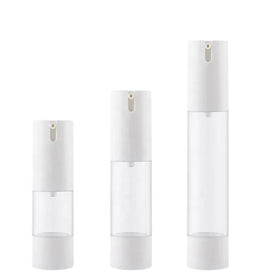 15ml 30ml 50ml Airless Pump Bottle White Plastic Vacuum Cosmetic Container Serum Packing Skincare Cream Airless Lotion Bottles