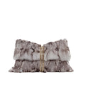 Tiff Home Modern Luxury 30*50cm Fox Fur Waist Pillow with Geometric Pattern High-End Removable Cover for Sofa