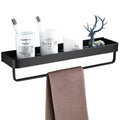 Shower Shelf CUSTOM DESIGN Bathroom Storage Rack with Towel Holder Shower Shelves Wall Mount Black