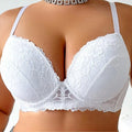 Womens Lace Bra with Underwire Large Cup Plus Size Underwear Sexy Lingerie Bras for Women Big Breasts Extra Large Bra for Women