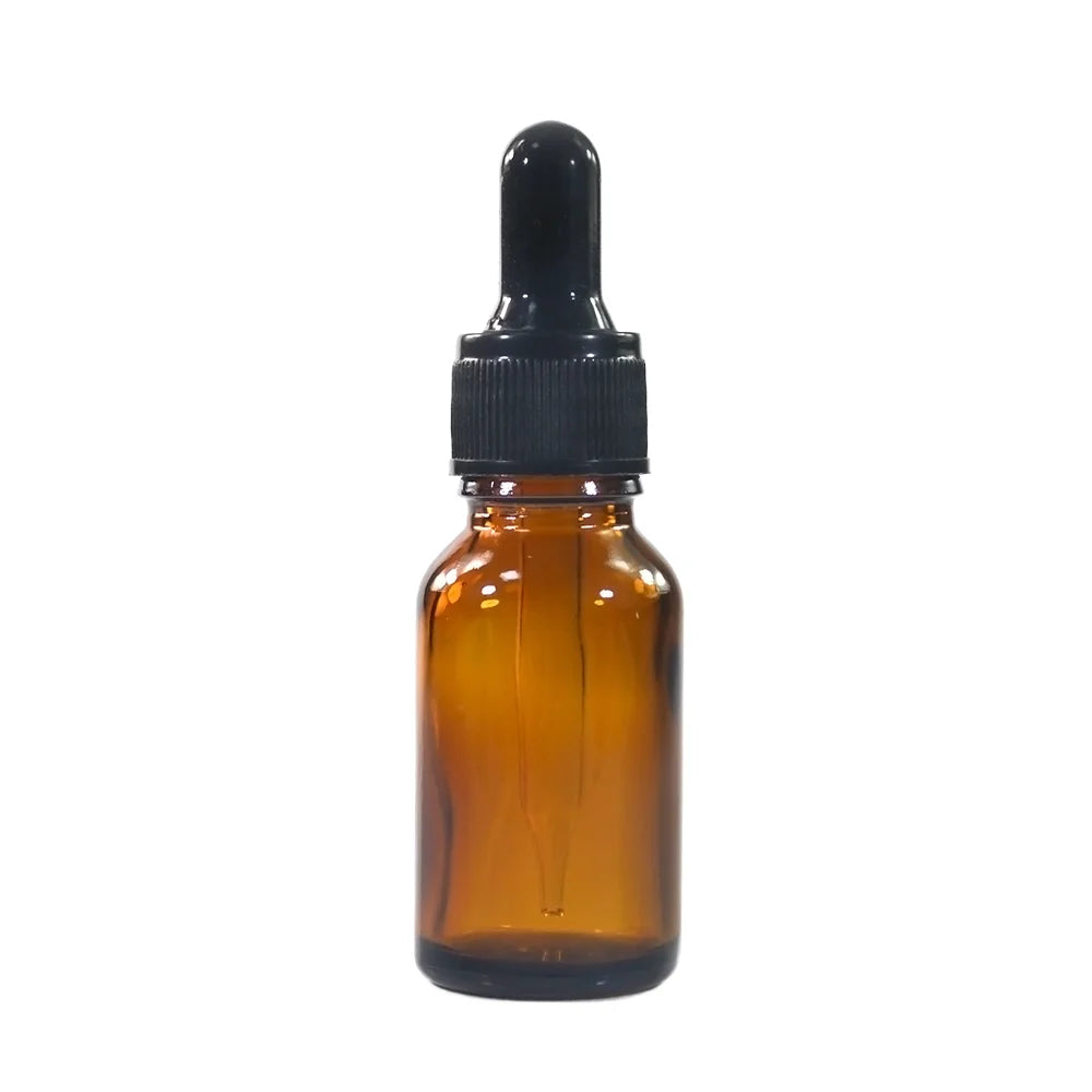 Factory Price 10ml 20ml 30ml 50ml 100ml Dark Amber Skincare Serum Essential Oil Flat Glass Dropper Bottles for Body Care