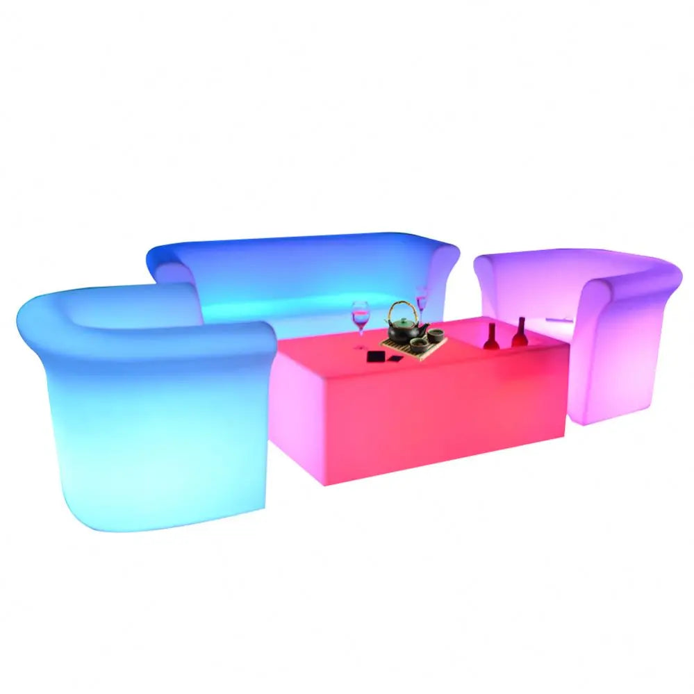Party Event Modern Lighting Sofa Set Luminous Commercial Living Room Furniture Nightclub Leisure Wedding Sofa