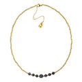 Bead Necklace Jewelry Fashion Natural Obsidian 128 Cut 2024 New Waterproof Gold Plated Necklace