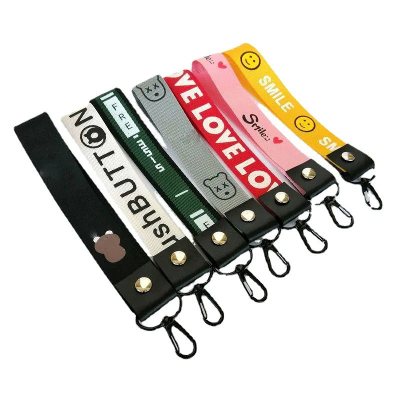 Colorful Reflective Heat Transfer Polyester Wrist Lanyard