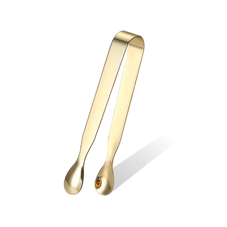 Factory Direct Mini Golden Metal Sugar Tongs Sustainable Kitchen Tool for Serving Home Use Utensil