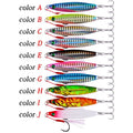 Metal Jig 10g 14g 21g 28g 40g Fishing Lure Assist Jigging Hooks Lures Pesca Mar Slow Pitch Jigging Lure