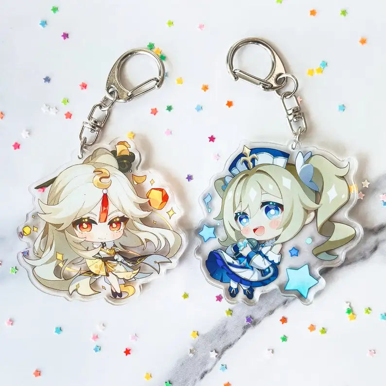 Best Selling Custom Glitter Epoxy Anime for Keychain Cartoon Plastic Hologram Waterproof Acrylic Design Promotional
