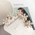 BPHNE Wholesale Popular Sweet Girl Elegant Retro Mini Daisy Shape Pearls Hair Claw Clips Jaw Clip for Thin Hair