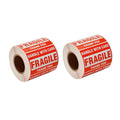 Adhesive Custom Warning Sign Sticker Roll Handle with Care Fragile Box Packing Shipping Mark Labels Packaging Labels Waterproof
