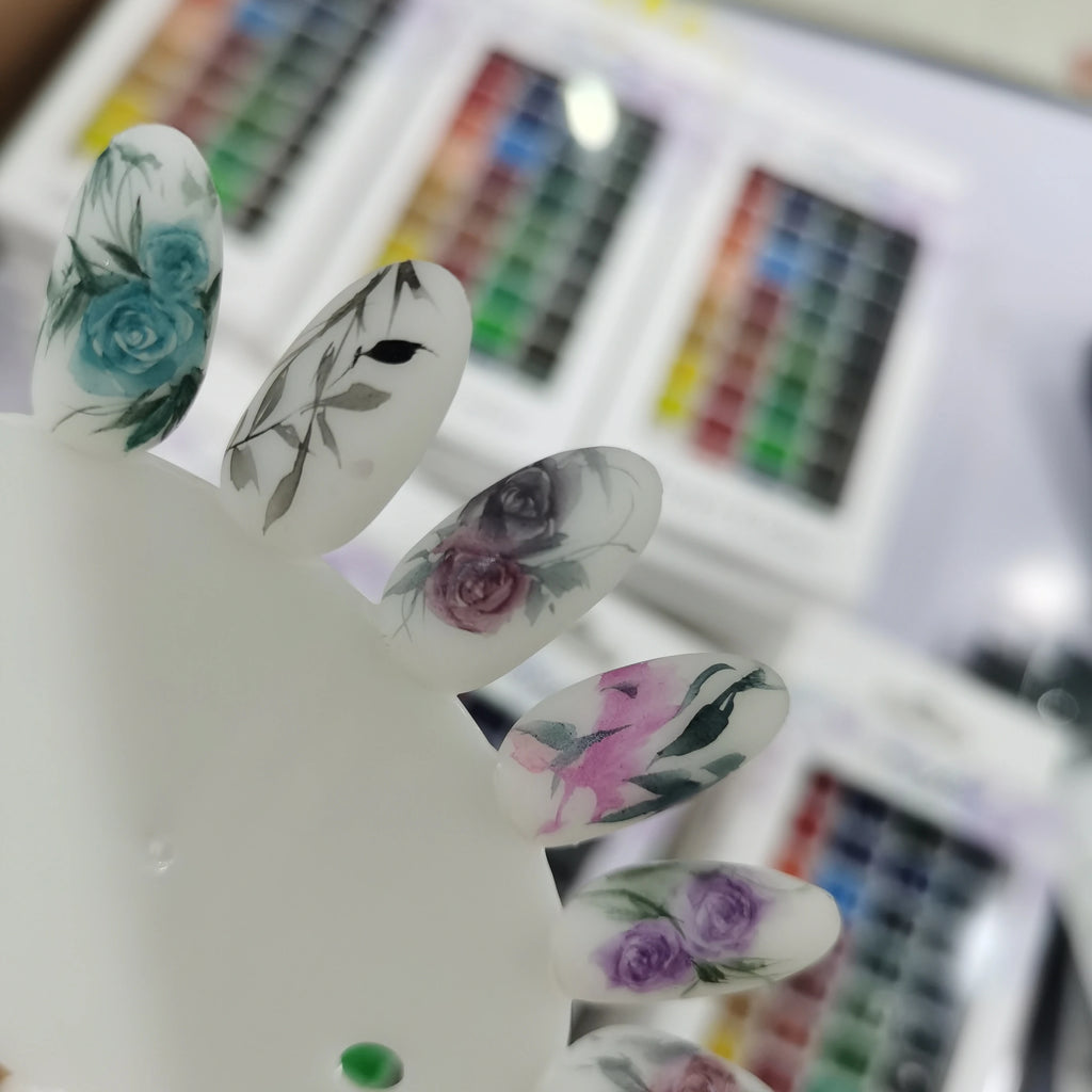 36 Color Solid Watercolor Pigment Set Acrylic Painting Professional Art Painting Nail Art Halo Dyeing Pearl Other Nail Supplies