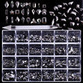 Mix Shape Nail Charms 3D Crystal Diamond Nail Decoration 24 Grid Bling Nail Art Rhinestones