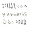 10-100pcs/bag Stainless Steel Findings Double Sided Lobster Lock Clasp Carabiner Spring Clasp Connector for DIY Jewelry Making