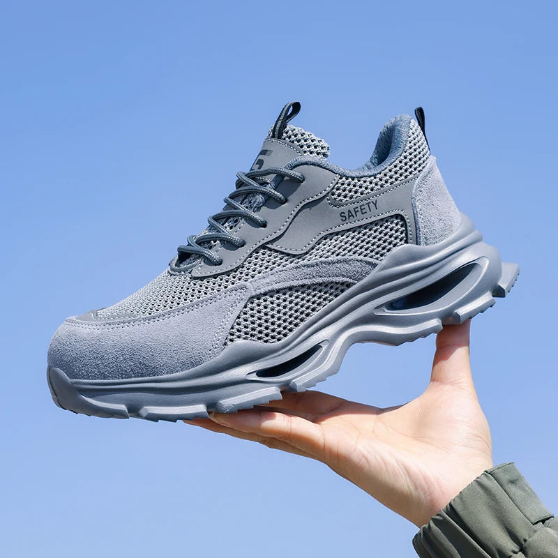 GUYISA Factory Wholesale Light and Comfortable Summer Steel Toe  and Stab-proof Tough Safety Shoes for Men and Women