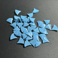 Natural Fan Shape Flat Bottom Blue Turquoise VC Jewelry Loose Cabochon Gemstones