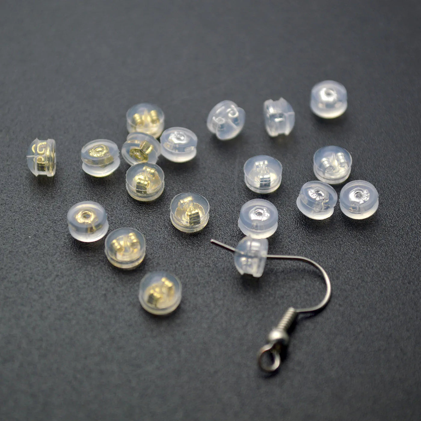 Silicon Gold Silver Metal Clutch Clasp Stud Earring Studs Earring Backs Rubber Earring Stopper