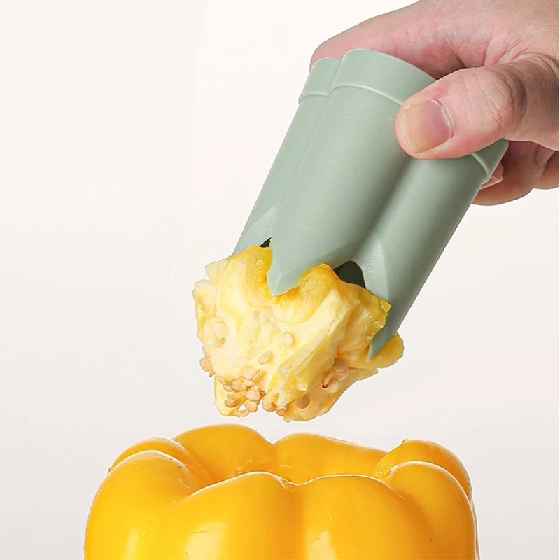 Wholesale ABS Plastic Pepper Seeder Green Pepper Seeder Household Kitchenware Fruit and Vegetable Core Extractor Tool