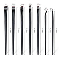 Professional 5 Pcs Flat Head Eyeliner Makeup Brush Set Oblique Blade Eyeliner Brush Kit Eyeshadow Eyebrow Makeup Tools Wholesale