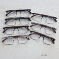 square Optical Glasses Frame Men Retro Tr90 Woman Eyewear Accessories Half-frame Acetate Korean Style Grey Black Brown