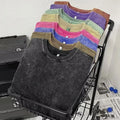 Wholesale Unisex High Quality Stone Washed Hip Hop T-Shirt Cotton Acid Wash T-Shirt Custom Vintage Oversized Distressed T Shirt