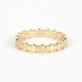 LOZRUNVE 18k Gold Simple Deisgn Plain Sterling Silver 925 Metal Eternity Band Ring