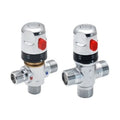 Copper Thermostatic Valve 1/2in 3/4in 1inch Solar Energy Water Mixing Valve Three-way Hot & Cold Temperature Control Switch