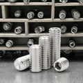 SS304 316 Stainless Steel Headless Hexagon Socket Set Screws Din916 M3 M4 M5 M6 Cup Point with M6 Screw
