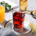 Heat Resisting 225ml Round Tumbler Glass Soda Lime Glass Cup Open Mold Pressing Drinking Glass Cup Printing Logo