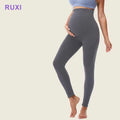 Wholesale Seamless High-Waisted Solid Women's Maternity Leggings Belly Pregnancy Active Wear Workout Yoga Pants Ankle-Length