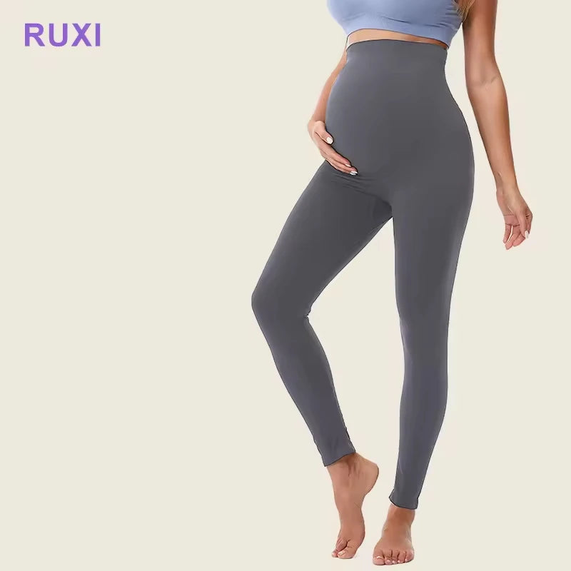 Wholesale Seamless High-Waisted Solid Women's Maternity Leggings Belly Pregnancy Active Wear Workout Yoga Pants Ankle-Length