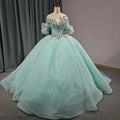 Jancember 6633 Glitter Minit Lace Tulle Ball Gown Party Prom Quinceanera Dresses