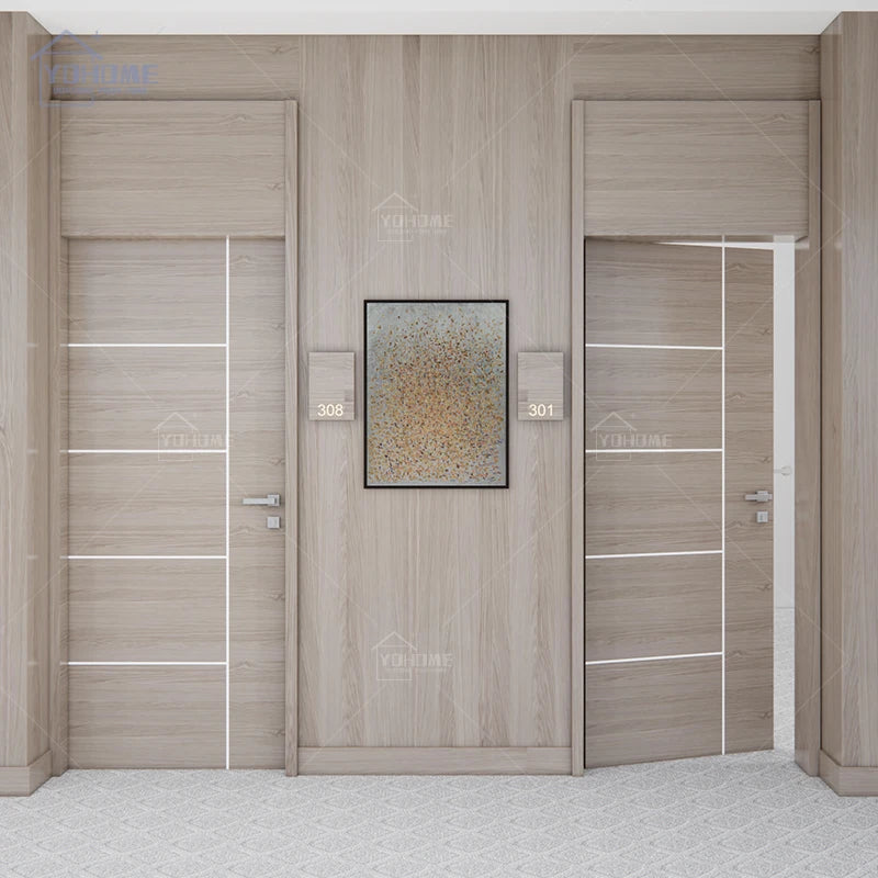 USA Internal Modern Fire Doors Interior Doors Prehung Interior Bedroom Solid Wood Doors for Houses