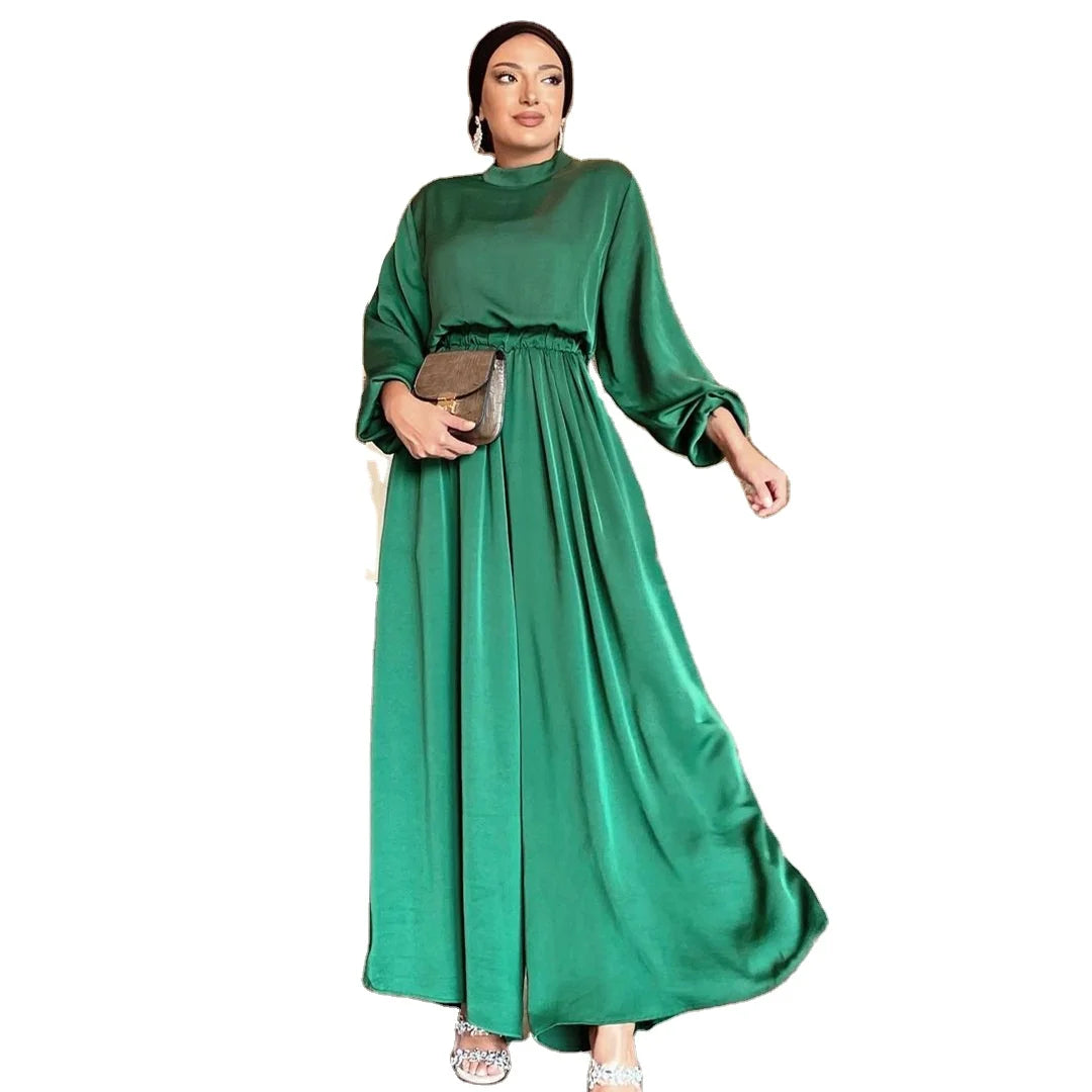 Traditional Islamic Prayer Clothing for Women Dubai Jumpsuit Wide Leg Pants Set Vintage Decor Abaya Baju Muslim From Middle East