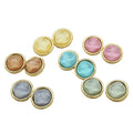 Round Irregular Resin Gold  Alloy Buttons Diy Headwear Bag Buttons Clothing Shirt Sweater Headdress Component Garment Buttons