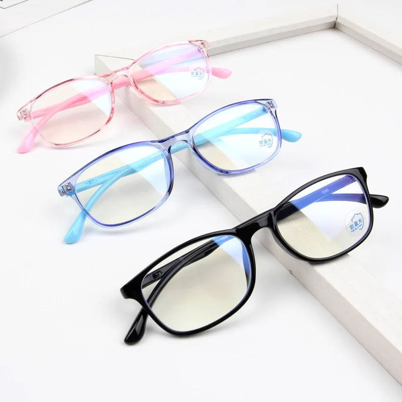 Light Computer Photochromic Glasses Mobile Phone Bluelight Blocking Protection Round Glasses Blue PC Children Unisex TR90 UV400