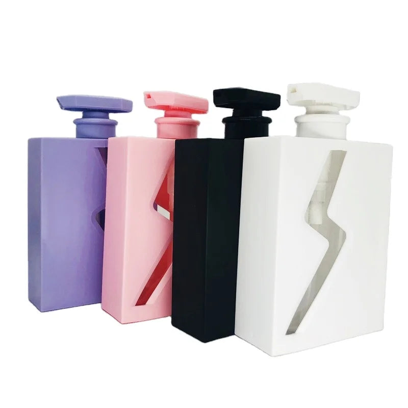 Cosmetics Packaging Containers 300 ml 500 ml pink Color Empty PET Square Shampoo Bottle