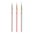 Nail Art Brush Manufacturer Rose Gold Gel Liner Nail Design Brush Set