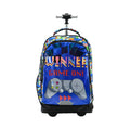 FSY Custom 18" School Trolley Bags Outdoor Travel Wheeled Student Backpacks Large Capacity Pull Rolling Backpack with 2 Wheels