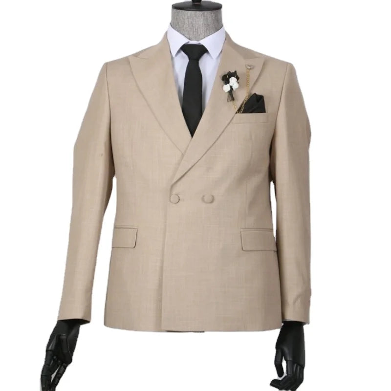 New Arrival Regular Fit Men Suits 2 Pieces Jacket+Pant Formal Business Wedding Tuxedos Prom  Man Blazer Masculino Tailor  Made