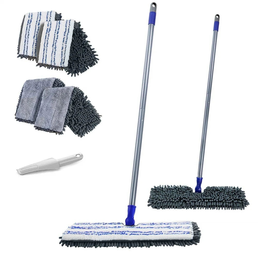 DOOSO Two Sided Dust Mop Floor Cleaning Dry Floor Cleaning Mop for Hardwood Wet Mop